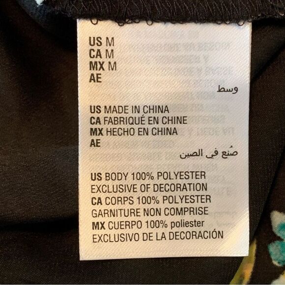 INTERNATIONAL CONCEPTS INTIMATES Nightgown Robe Set Women’s M Black Floral Pink. - Picture 11 of 16